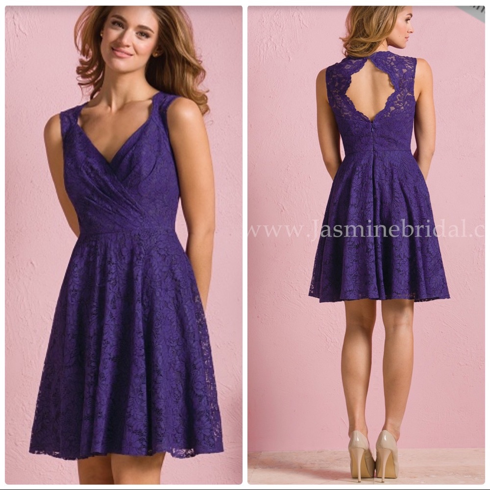 Grape lace fit and flare